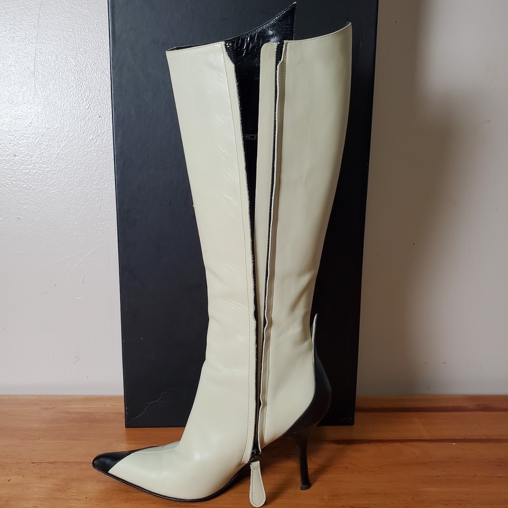 Giuseppe Zanotti Vicini Leather Victorian Boots Matching Purse Handbag 36 Mod - Picture 4 of 16